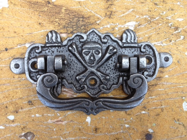 Mango de columpio y estiércol de hierro fundido caja cofre maletero!