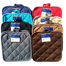 2pk Quilted Kitchen Pot Holders Heat Resistant To 350 F  7"X7" NWT Free Shipping
