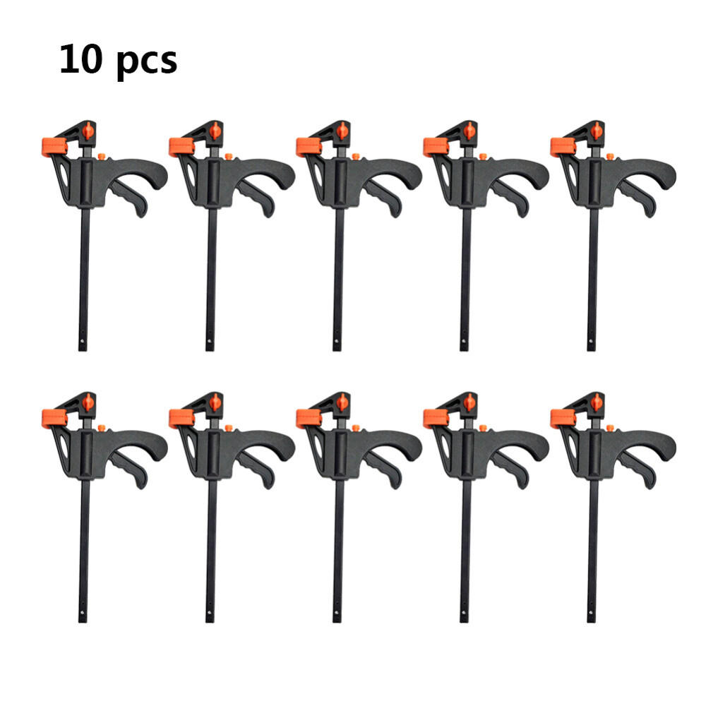 10Pcs Woodworking Clip Bar Clamp Ftyle Grip Quick Ratchet Release
