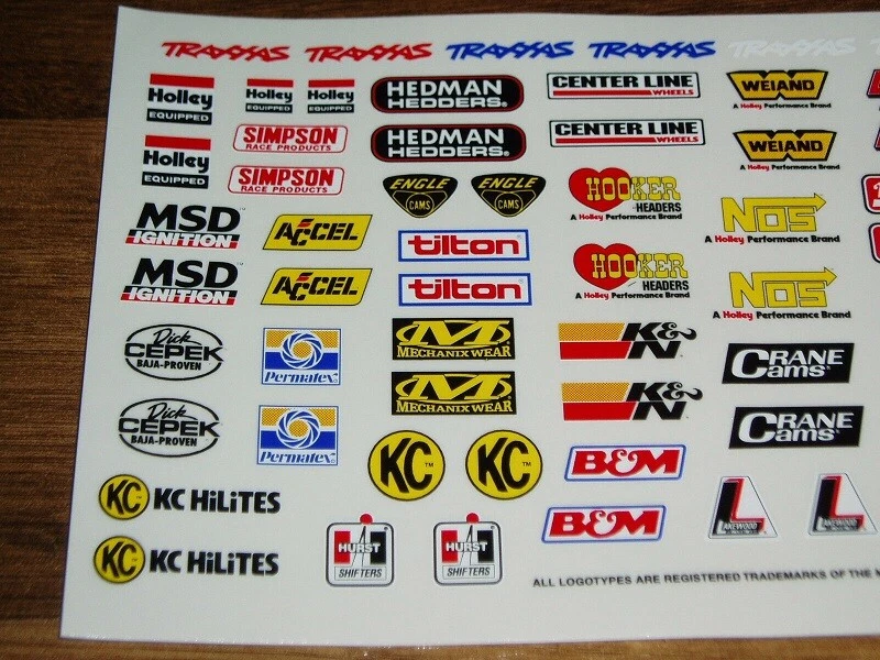 DECAL/STICKER SHEET 1/8-1/10 RC *Muscle/Drag/Funny Car/body/Dragster/Rat/Hot Rod - Image 2 of 3