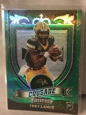 2021 Prizm Draft Picks Trey Lance Crusade Green Prizm Rookie RC #164 49ers