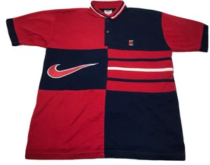 red blue nike shirt
