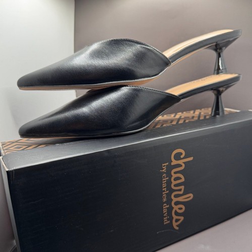 CHARLES BY CHARLES DAVID Women’s Aloe Mule Black Size 8 NIB (Bx 25) - Picture 2 of 8