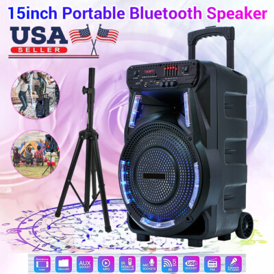 2700W Trolley Bluetooth Speaker Rechargable 15