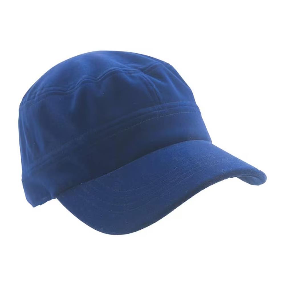 Velvet Newsboy Cap Craggi Soft Style Head Hat Womens Mens Vintage Navy Blue