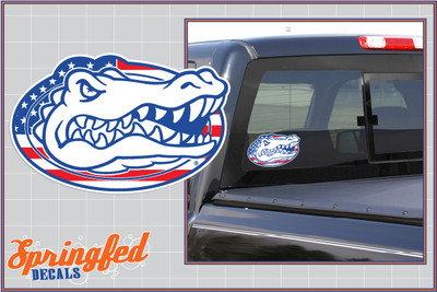 Florida Gators FLAG GATOR HEAD LOGO Vinyl Decal UF Sticker for Almost Anything!