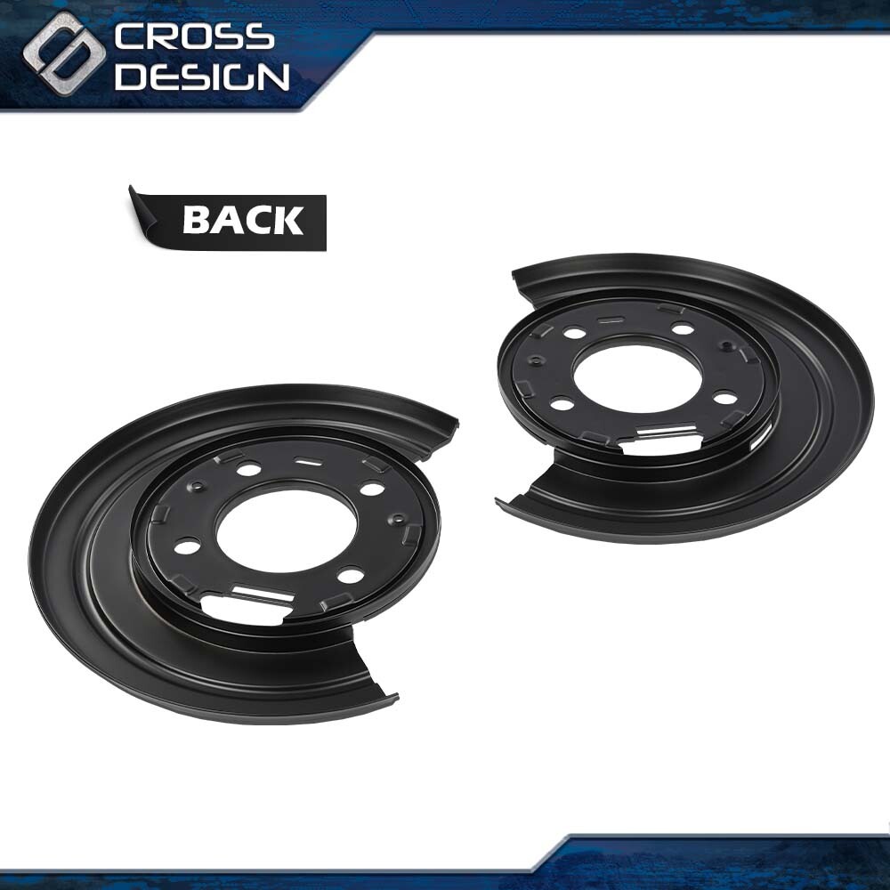 TRQ Rear Brake Dust Shield Backing Plates Pair For Ford F250 F350 F450 Super Duty 2005-2012