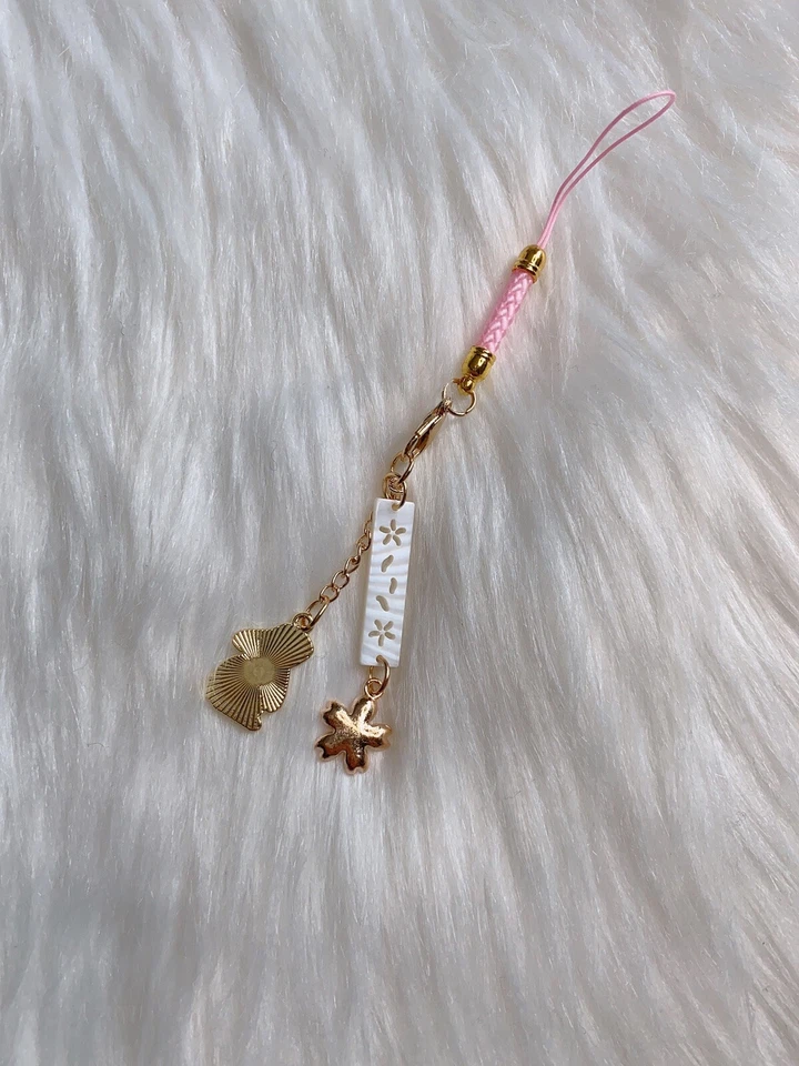 Encanto de teléfono japonés Sakura conejo conejito encanto teléfono flor de cerezo Kawaii Foto 2 de 2