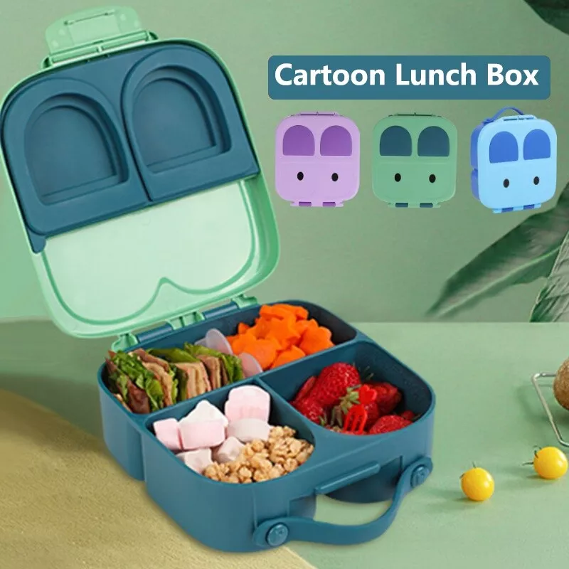 Cartoon Kids Lunch Box Portable and Removable Silicone Food Storage  Container