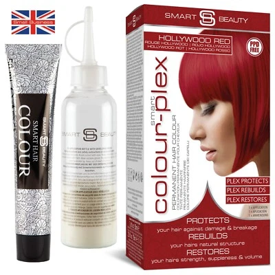 Smart Beauty Plex Hollywood Red Hair Dye Permanent. PPD Free, Vegan Cruelty-free