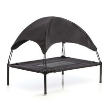 Brandina per cani con tettuccio 122x91x16cm max 50kg XL nero Lettino per animali