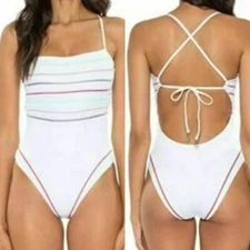 NWT SOLUNA SWIM Total High Eclipse High Leg Bandeau One-piece Swimsuit - Small