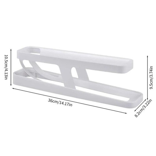 Roll down Refrigerator Egg Dispenser Auto Rolling Egg Holder Storage Rack 2-Tier - Picture 6 of 17