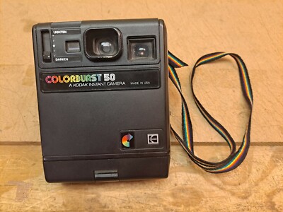 Kodak Colorburst 50 Instant Film Polaroid Camera With Strap