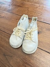 Vintage White Leather High top Baby shoes 1950s-1960s