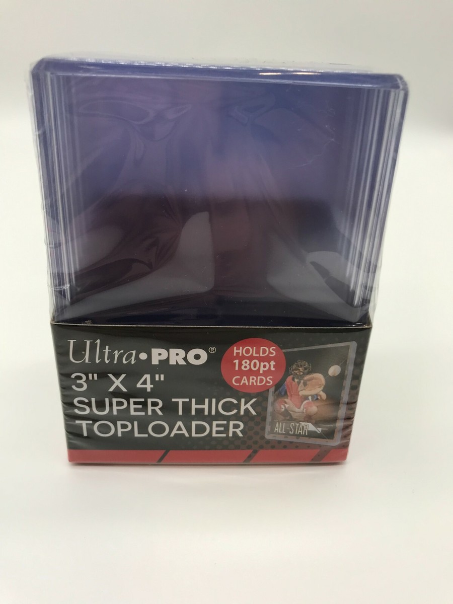 Ultra Pro 3" x 4" SUPER THICK 180PT Toploader - 10 Pcs