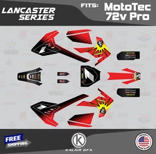 Graphics Kit for MotoTec Pro 72v (All Years) Lancaster Series - RED