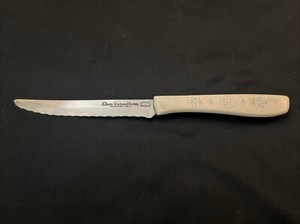 Vtg Ekco Vanadium Knife Holland Tulip Handle 8" Stainless Steel Blade 5" Handle