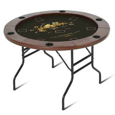 Poker Table 6 Player Texas Holdem Game Folding Casino Legs Cup
