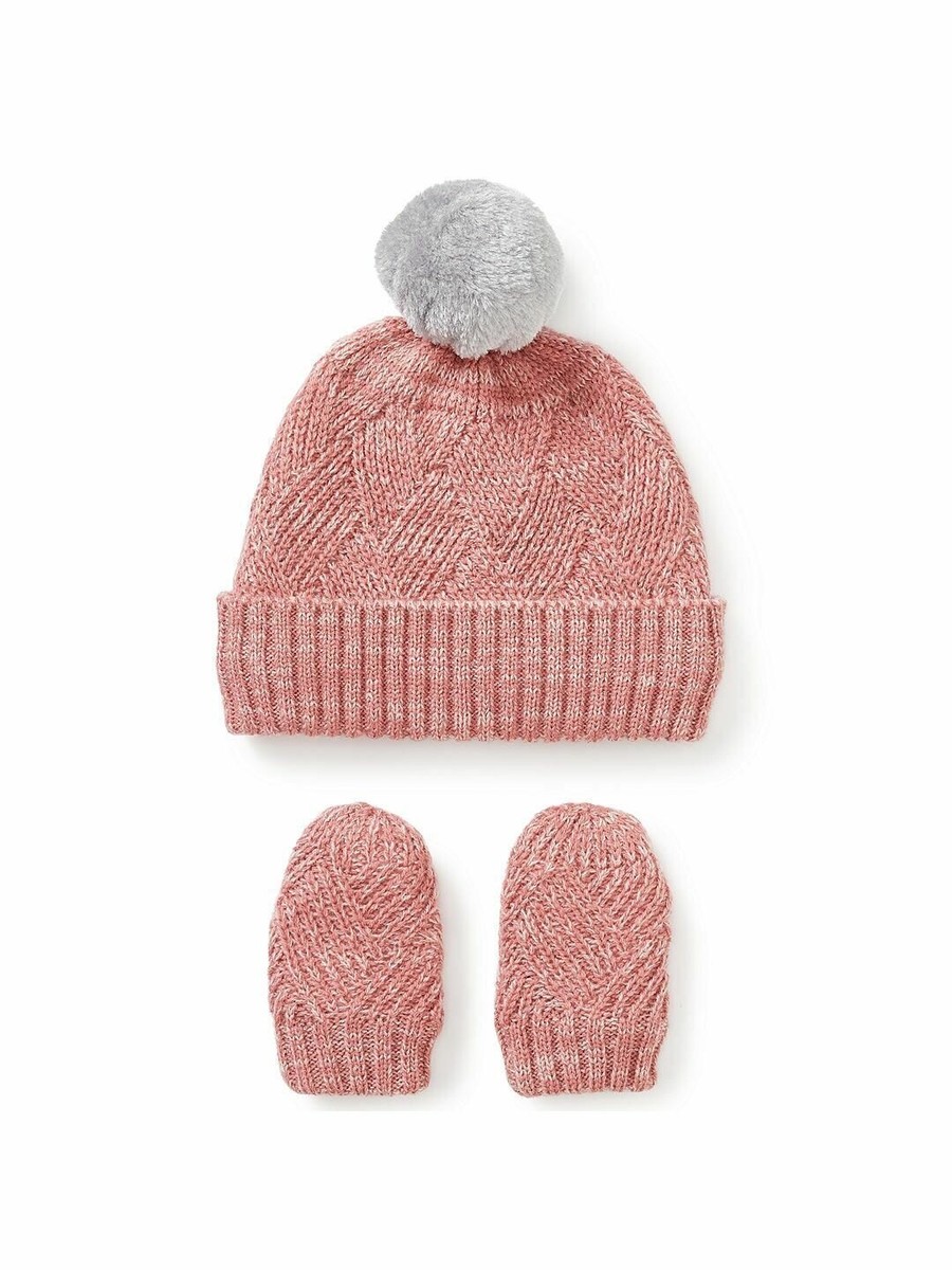 Schoffel Knit Hat Dusky Pink Bobble Hat Doll Hat 1:6/ Knitted Doll