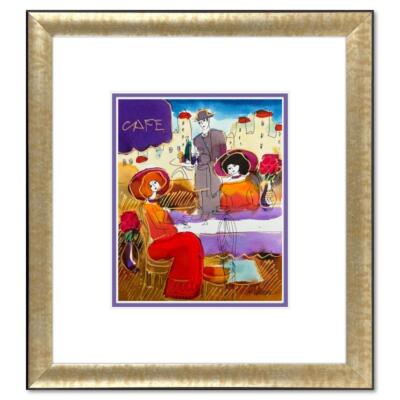 Moshe Leider, Framed Original Mixed Media Watercolor Painting, Hand Signed