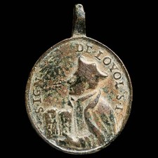 Medal XVI-XVII centuries, S. Ignacio Loyola/S. Francisco Javier - 38x27 mm.
