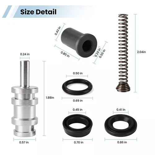 Front Master Cylinder Rebuild Kit 45072-96 for Harley Dual Disc Models 1996-2017 - Picture 5 of 17