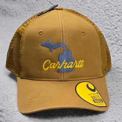 Carhartt Hat Snapback One Size Brown Men Outdoor Wick Michigan