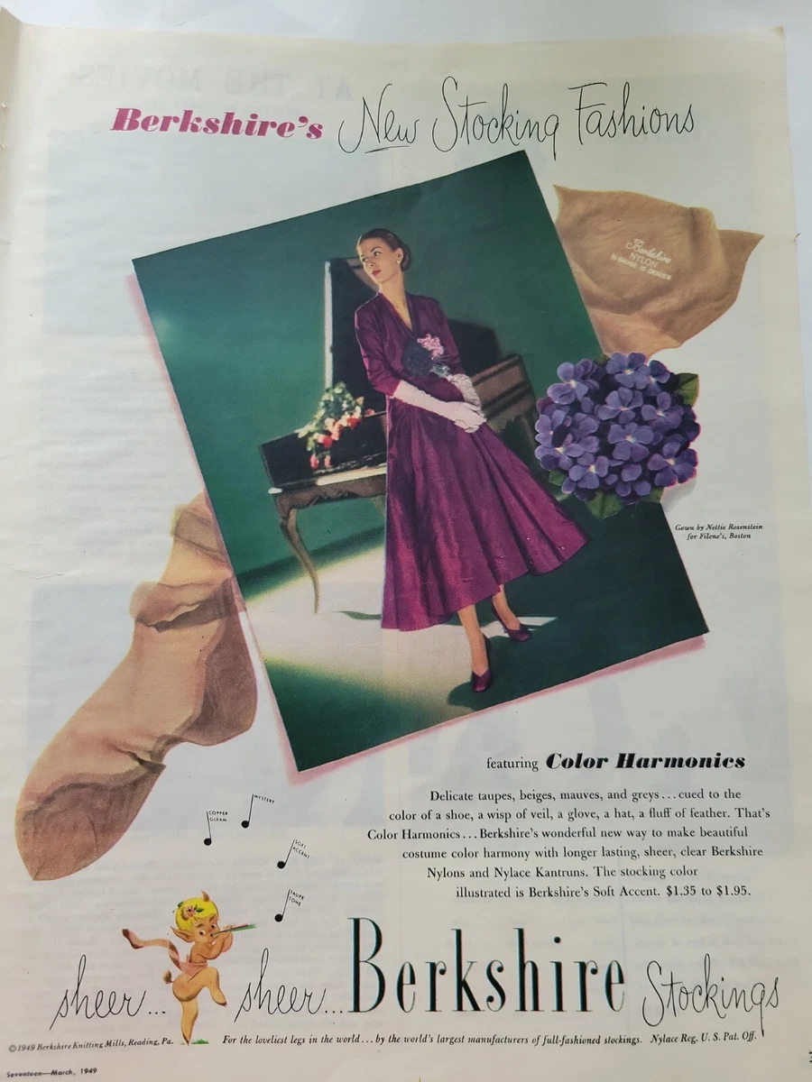 1949 women s Berkshire hosiery stockings Nettie Rosenstein dress vintage ad eBay