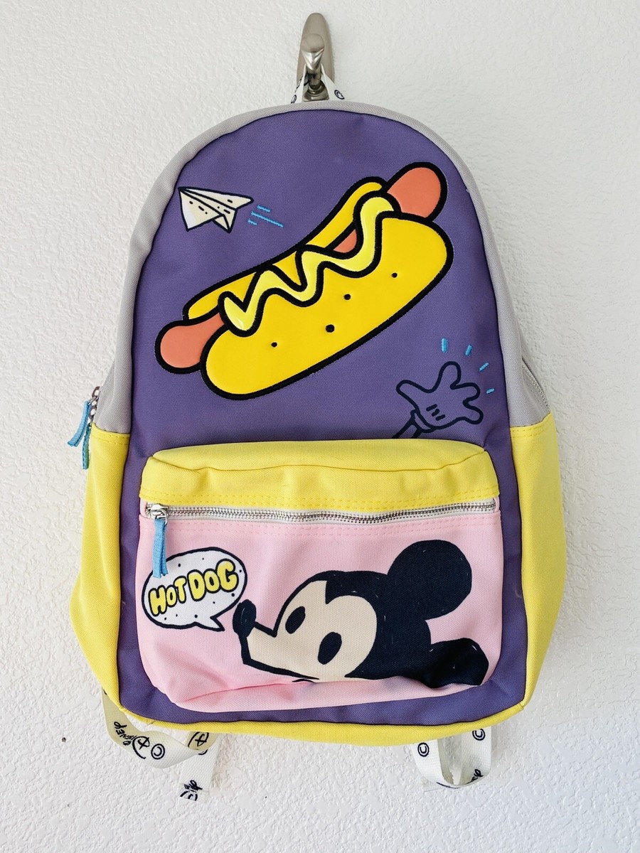NWT Disney Mickey Mouse Hot Dog Backpack Artist Series by Nanako