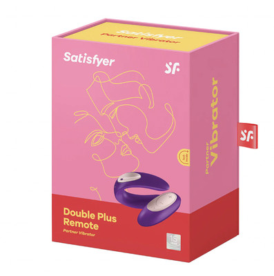 Satisfyer Double Plus Remote Partner Vibrator - Purple
