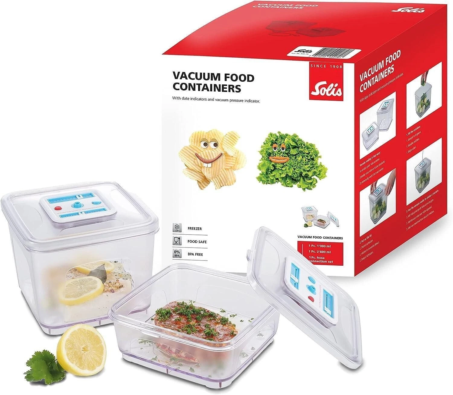 Solis Vacuum Food Containers (2 pcs)