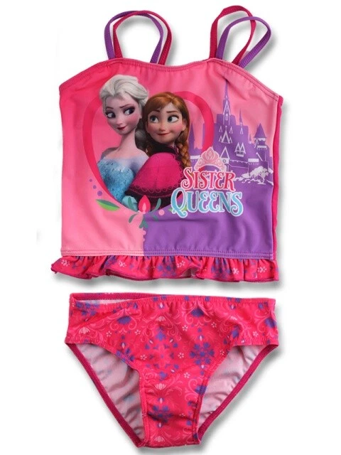 FROZEN Maillot de bain rose 2 pièces LA REINE DES NEIGES - enfant fille - - Photo 1/1