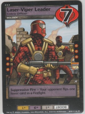 2004 Wizards Of The Coast G.I. JOE TCG #83 Laser-Viper Leader Laser Trooper