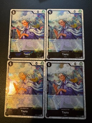OP02-016 Tsuru Jolly Roger Foil PRB-01 x4 Playset One Piece Card Game TCG CCG