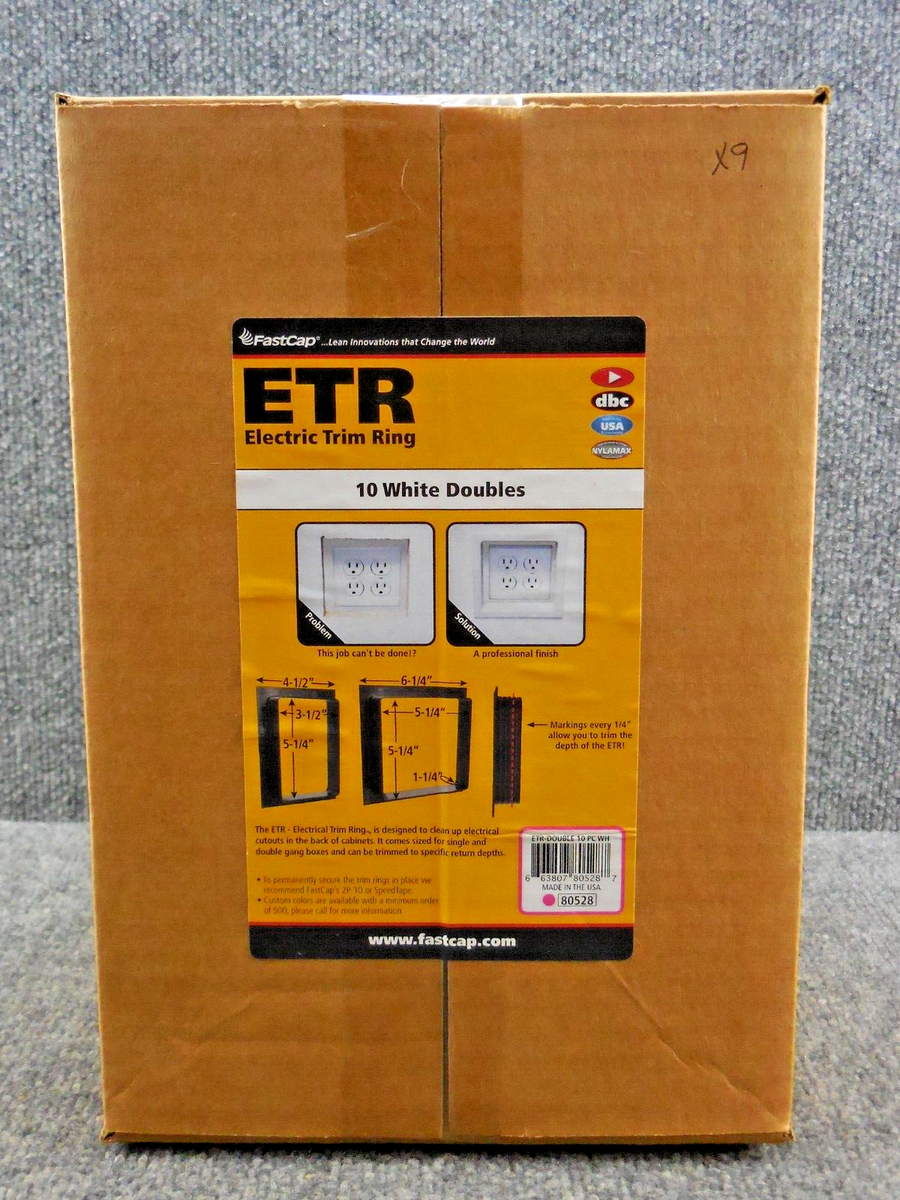 10) New FastCap ETR Electric Trim Ring White Doubles 80528 ETR