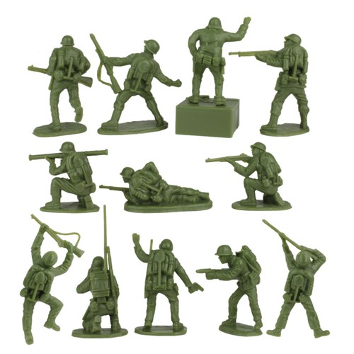 BMC WW2 IWO JIMA US Marines Plastic Army Men 36 American Soldier Figures 1:32 - Picture 4 of 7