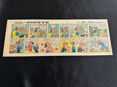 コミック「ポパイ」原作者Bud Sagendorfさんのサイン 1967年 原画 Bud