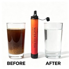 1-5PC Portable Camping Emergency Life Survival Purifier Water Filter Straw Tool