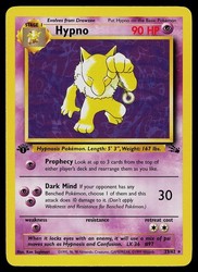 Hypno 23/62 Fossil 1st Edition Non-Holo Rare Pokémon Card