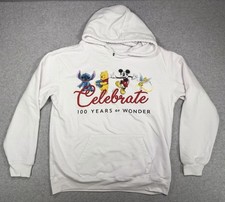 Walt Disney 100 Years Of Wonder Hoodie Sweatshirt Women s Junior s Medium 7/9