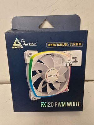 Montech RX120 ARGB 120mm Rifle Bearing Reversed Case Fan - White