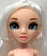 Rainbow High Color & Create Nude Articulated Doll Long White Hair and Blue Eyes