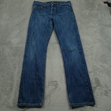 Levis 501 Jeans Mens 29x32 Blue Denim Selvedge Button Fly Made In USA