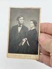 Antique CDV Mr & Mrs Lincoln Abraham Mary Civil War Era Print