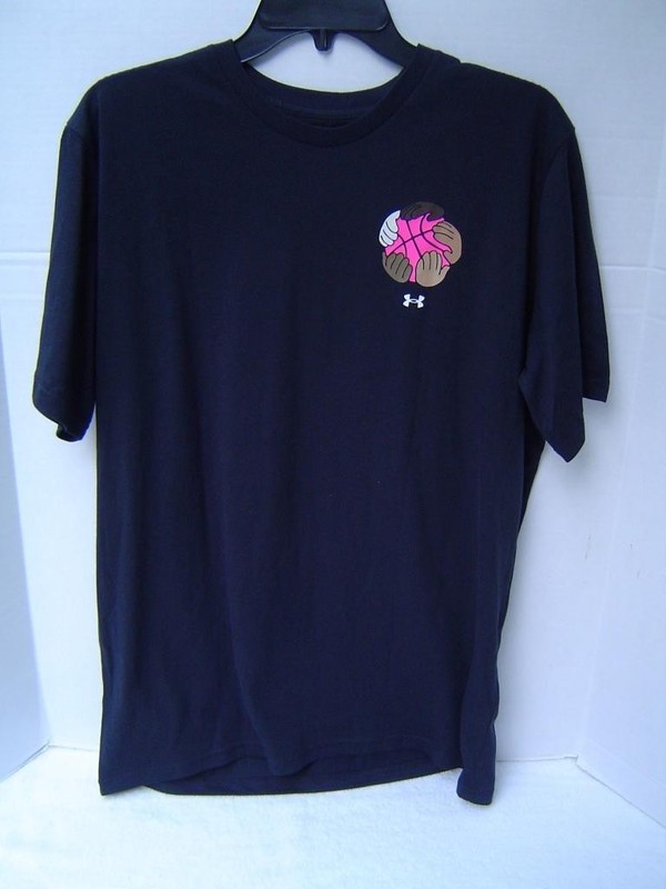 NEW MENS UNDER ARMOUR BLACK "ASSISTS OVER POINTS" LOOSE FIT SHIRT  SIZE LARGE