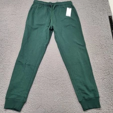 NWT Goodfellow & Co Fleece Jogger Pants Men's Size M Green Ultra Soft Tapered   