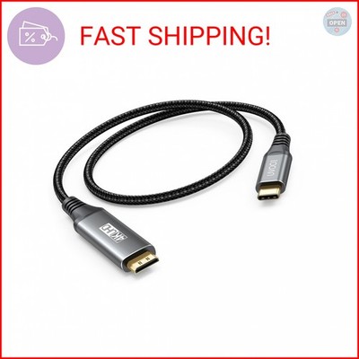 UVOOI Short USB C to Mini HDMI Cable 2FT(NOT HDMI), 4K@60Hz High Speed Type-C to