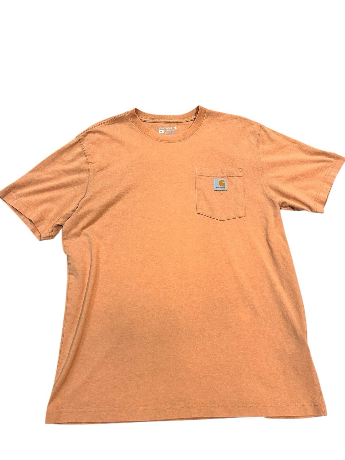 Carhartt Mens Heavyweight Pocket T-Shirt Loose Fit Orange Size M