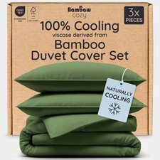 100 Viscose Derived from Duvet Cover Queen Size 3 Pieces Cooling Duvet Cov...